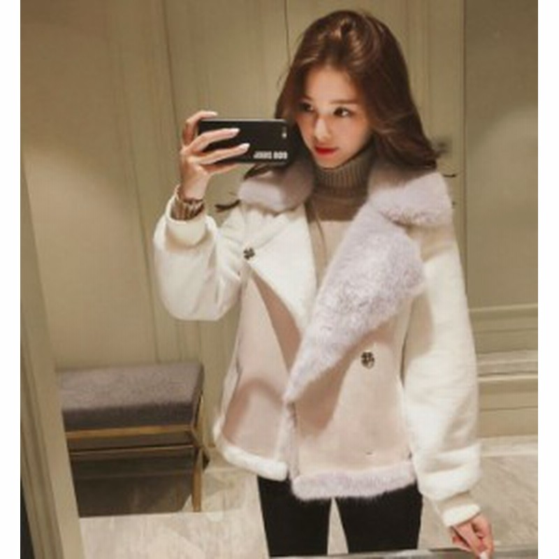 ムートンコート ボアジャケット ファーコート ブルゾン ガウン ショート丈 ファー付き バイカラー 防寒 暖かい オシャレ 大人可愛い お出 通販 Lineポイント最大1 0 Get Lineショッピング