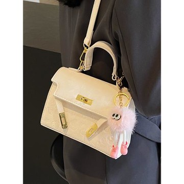 女士包包2025新款潮高級感時尚百搭單肩斜挎包小眾設計手提凱莉包