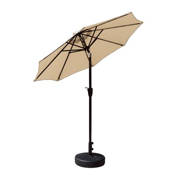 LOGIS~戶外7尺彎頭手搖傘 休閒傘 遮陽傘 戶外傘 庭園傘 (無傘座) J-210A卡其色