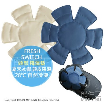 日本代購 FRESH SWITCH 頭部 降溫墊 夏天 冰帽 安全帽 頭皮 降溫 涼感 28℃自然冷凍 防中暑