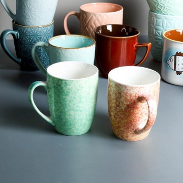 陶瓷成人馬克杯家用喝水杯早餐牛奶杯果汁杯奶茶杯復古杯小清新杯