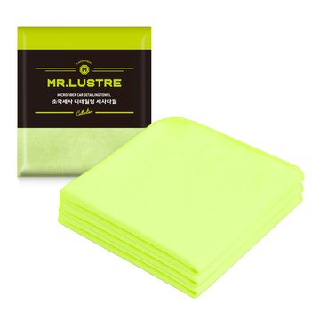 MR.LUSTRE 專業玻璃擦拭巾  黃綠色  3個