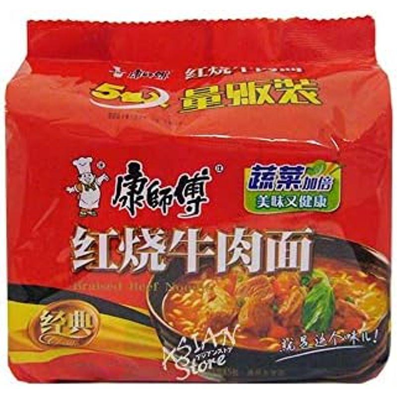 常温便カンシーフー醤油煮込む牛肉麺 康師傅紅焼牛肉面（5食入）×12点6920698400637