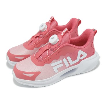 慢跑鞋 J421Z 大童 中童 粉 白 旋鈕 緩衝 拼接 小朋友 運動鞋 2J421Z551