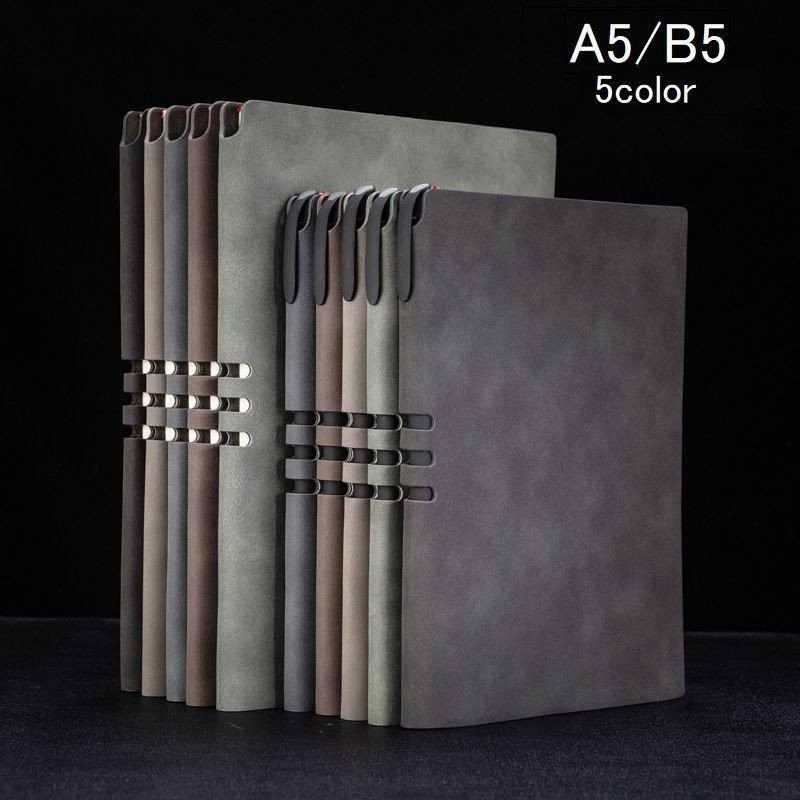 メモ帳 ノート 日記帳 ダイアリー ペン付き フェイクレザー 文房具 文具 ビジネス A5 B5 黒 ブラック グレー 上品 オフィスノート 通販 Lineポイント最大get Lineショッピング