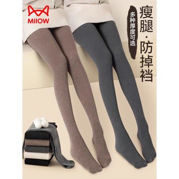 貓人打底襪女外穿連褲黑色加絨加厚防掉檔保暖棉褲強壓力瘦腿襪女
