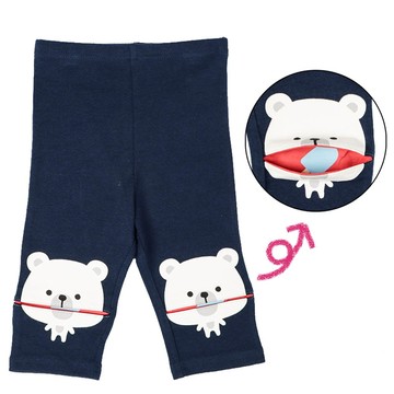 akachan honpo - 7分趣味緊身褲-深藍色