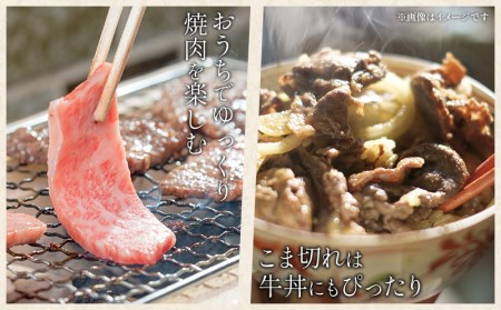 宮崎牛肩ロース焼肉・宮崎県産黒毛和牛こま切れ(計400g)　肉 牛 牛肉