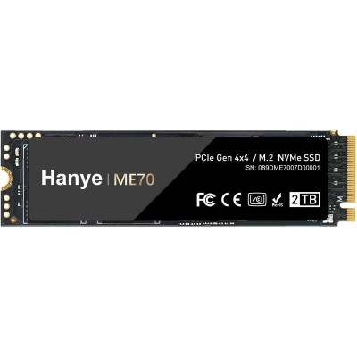 Hanye PS5動作確認済み SSD 2TB PCIe Gen4x4 M.2 NVMe 2280 DRAM搭載 R