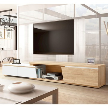 【LOVE樂芙】多傑斯6尺伸縮電視櫃(G354)(原木/白)A25BE0475