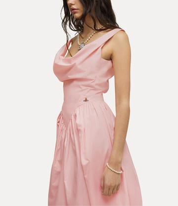 Vivienne Westwood Sunday Dress Compact Poplin Pink 44 Women