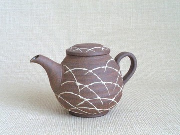 茶壺 一筆紋飾 a
