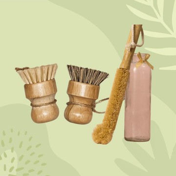 【綠印生活】天然植纖清潔三刷組A｜蔬果、鍋具到杯子，一組搞定