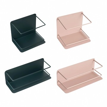 【IDEA】鐵藝磁吸式壁掛置物收納架A款墨綠