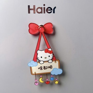✨臺灣出貨✨小紅書同款Kitty貓旋轉磁吸冰箱貼新年裝飾亞克力高顏值擺件禮物