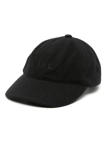 A.P.C. - Charlie logo-embroidered baseball cap - unisex - Wool/Polyamide/Cotton/Polyester - 60 - Black