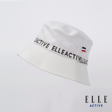 【ELLE ACTIVE】 男女同款 經典印花LOGO休閒漁夫帽-白色 (EA24M2FH401-90)