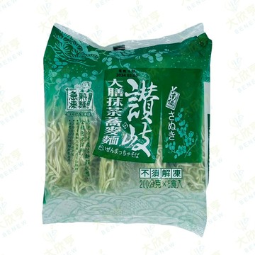 南僑冷凍大膳抹茶蕎麥麵【每片200公克*5入*每包1公斤】《大欣亨》B222029