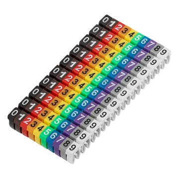 易控王 卡扣式彩色數字網路線標示環 佈線用 編號數字環 號碼環 (70-134-01~06)