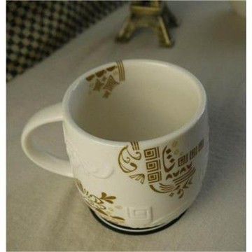 燙金圖騰浮雕龍紋杯 咖啡杯 馬克杯 創意辦公室陶瓷杯子