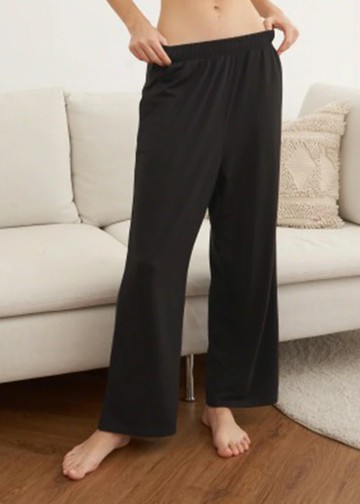 下身_秋日晴空．居家口袋長褲(黑色)