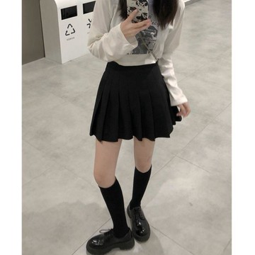 已售9642件💖赤道少女 短裙 學院風 韓系 高腰 半身裙 半裙 A字裙 百褶裙 JK裙 辣妹 顯瘦 韓版 裙裝