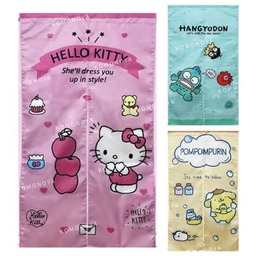 小禮堂 Sanrio 三麗鷗 長門簾 150x84cm (生活款) Kitty 布丁狗 人魚漢頓