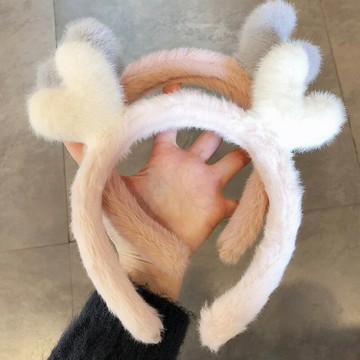 毛絨發箍頭箍女夏季可愛洗臉發卡發帶防滑兒童網紅年新款發窟