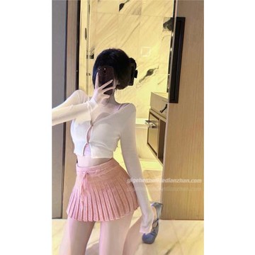 溫柔純欲馬海毛短款針織開衫女小眾辣妹v領打底軟糯毛衣茶藝上衣