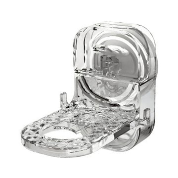 吸盤系列 透明波紋沐浴瓶掛架  透明色  1個  9.6 x 5.8 x 10.9cm