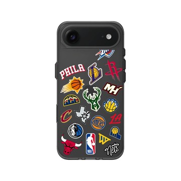 iPhone Air Clear (相機按鈕) 酷墨灰 - NBA - Mix Logos
