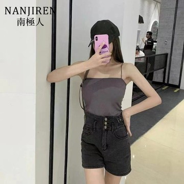 【台灣出貨！免運】女生吊帶 平口式女士背心 性感細肩吊帶 固定杯帶胸墊 美背抹胸 背心內搭 防走光裹胸 外穿一片式吊帶