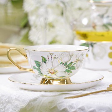 地中海骨瓷咖啡杯碟 歐式咖啡杯碟套裝  骨瓷咖啡杯 下午茶杯子