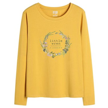 純棉長袖t恤女ins潮個性創意印花韓版上衣寬松打底衫2025春秋新款