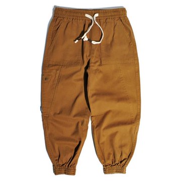 重磅立體剪裁港風機能日系闊腿工裝束腳褲寬松直筒錐形休閑小腳褲