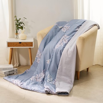 J-bedtime 床寢時光 舒柔棉四季被 涼被 台灣製 180 x 150cm  葉語 藍色