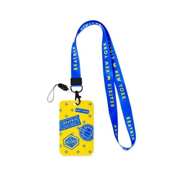 【BEATRIX NEW YORK】掛繩造型票卡夾／藍色