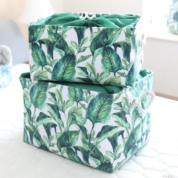 布藝家用可摺疊衣物收納箱收納盒束口兒童玩具收納筐防水整理箱 99購物節