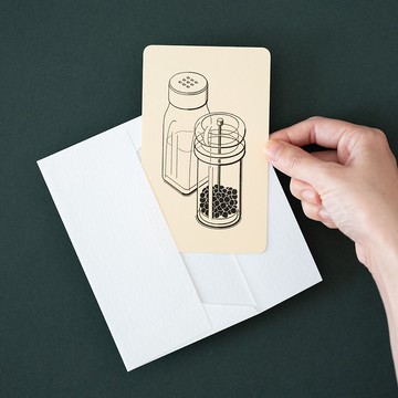 訊息卡 Home 系列 鹽與胡椒（附信封）