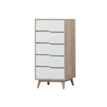 ASSARI-肯詩特原橡雙色2尺五斗櫃(寬61x深40x高117cm)2尺