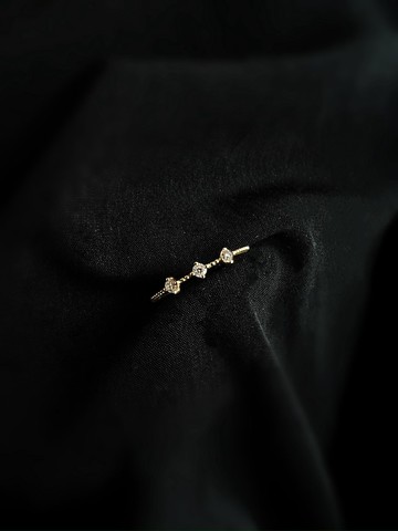 三聖鑽石戒指 Trinity Diamond Ring- 14K純金天然鑽石戒指