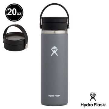 Hydro Flask 官方旗艦 20oz/592ml 寬口旋轉咖啡蓋保溫瓶 石板灰