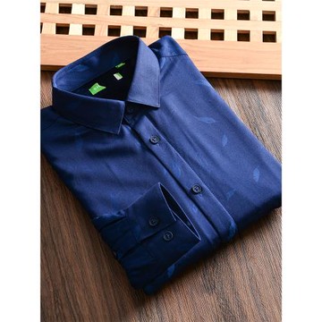 撤柜福利！加絨加厚！外貿男裝尾貨秋冬樹葉印花保暖休閑長袖襯衫