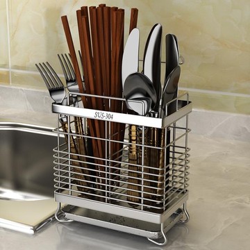 筷籠 304不銹鋼筷子筒筷架掛式餐具筒瀝水架筷籠筷子簍廚房收納置物架