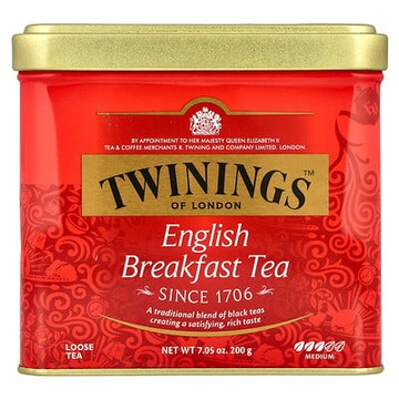 Twinings, 英式早餐散茶，7.05 盎司（200 克）