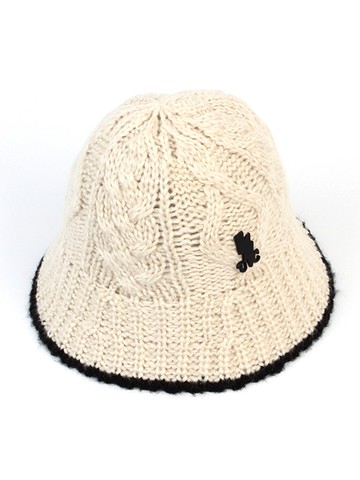 Edge Twist Knit Bucket Hat