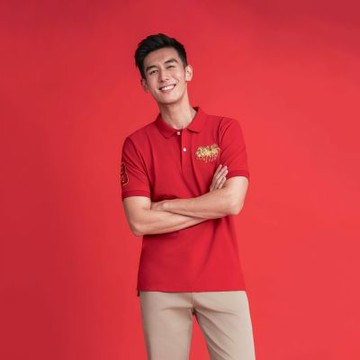GIORDANO 男裝刺繡短袖POLO衫 Horse to Success系列