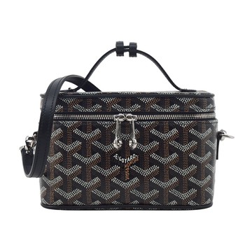 GOYARD MUSE 塗料帆布斜背化妝包-迷你/黑