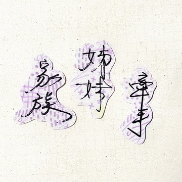 暖暖手寫字 | 家族 姐妹 牽手 I 柔霧透明貼紙 臺灣話諺語