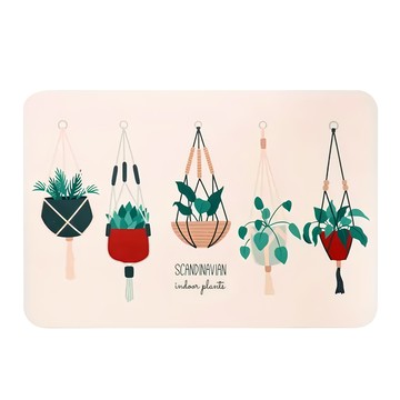 STYLE_G 時代家居 吸水奈米絨軟式硅藻土地墊  58 x 38cm  清新盆栽  1個